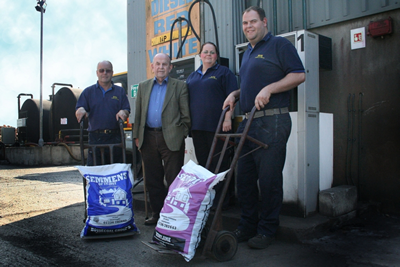 The Semmens family and team at the Leswidden Common depot, St Just