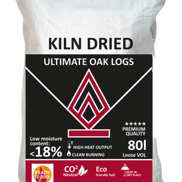 Ultimate Bag of Ready To Burn Kiln Dried Oak Logs from Semmens Fuels in Cornwall